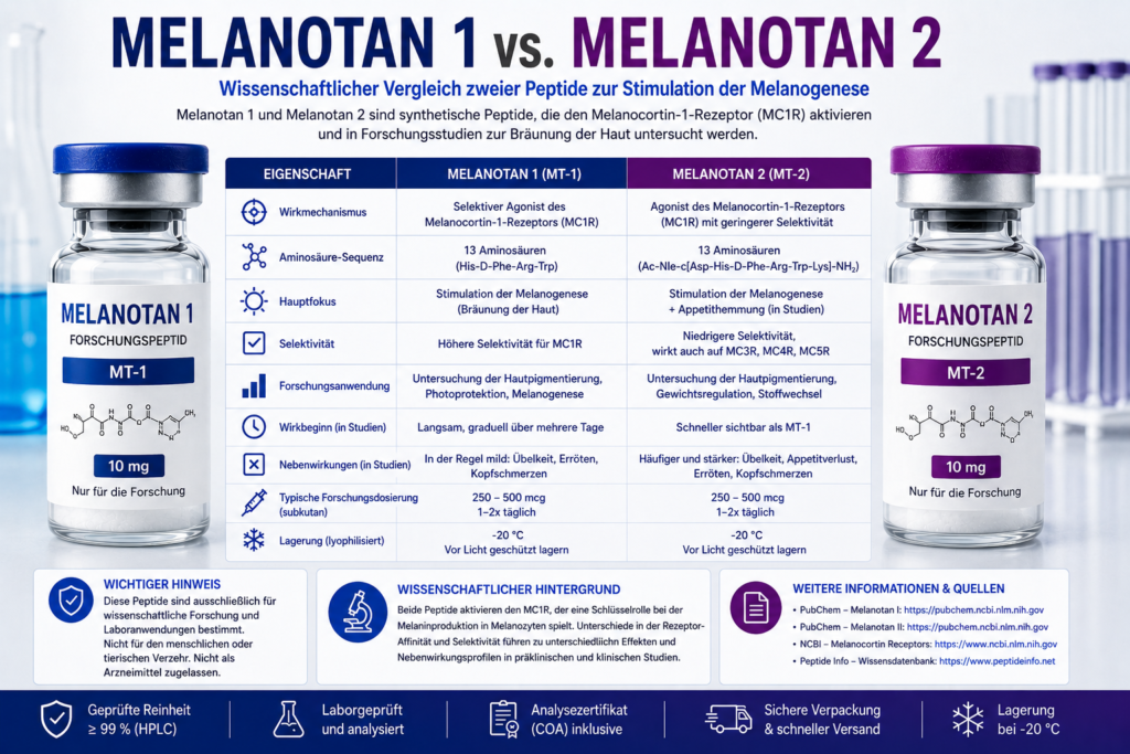 Melanotan 1 vs. Melanotan 2